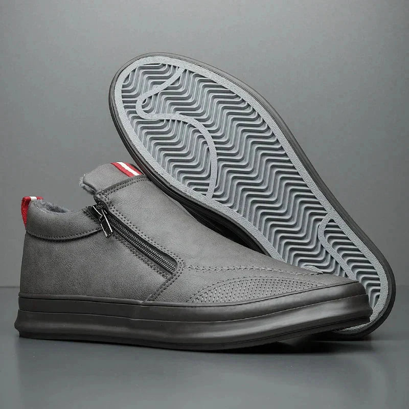 Markus – Insulated Winter Boots with Profiled Sole - Shoes - Grey - Jones & Smith