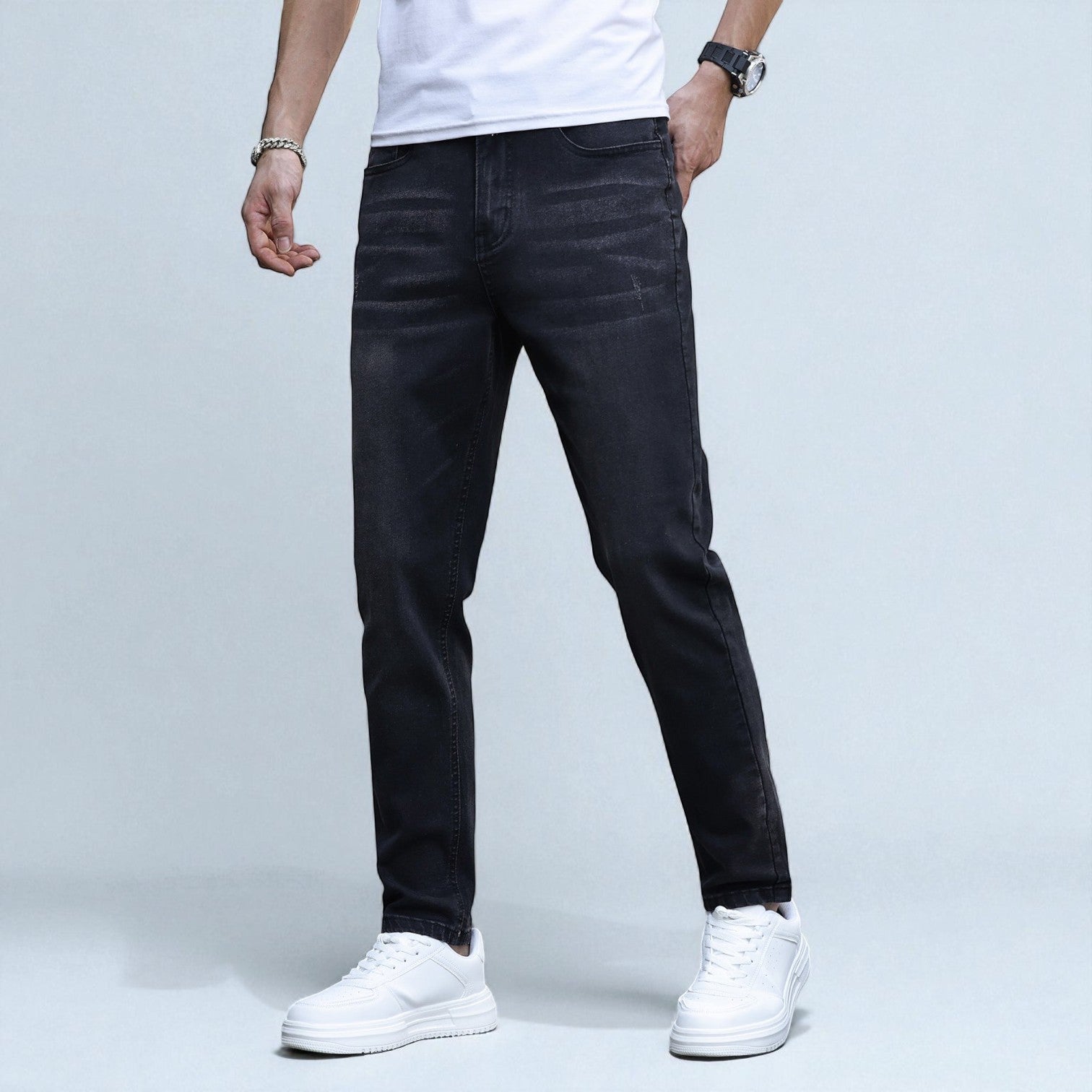 Mateo – Men's Cotton Jeans - Jeans Pants - Black - Jones & Smith