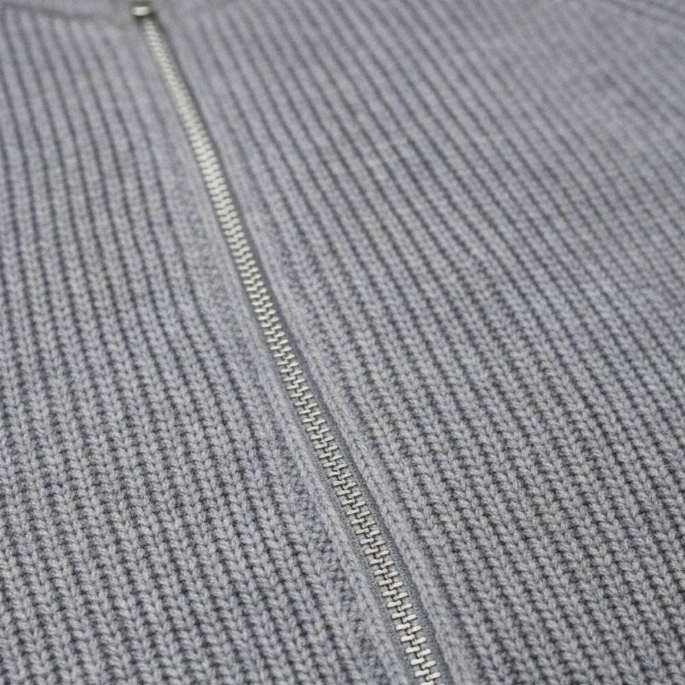 Mateo – Men's Wool Cardigan - Sweater - Grey - Jones & Smith