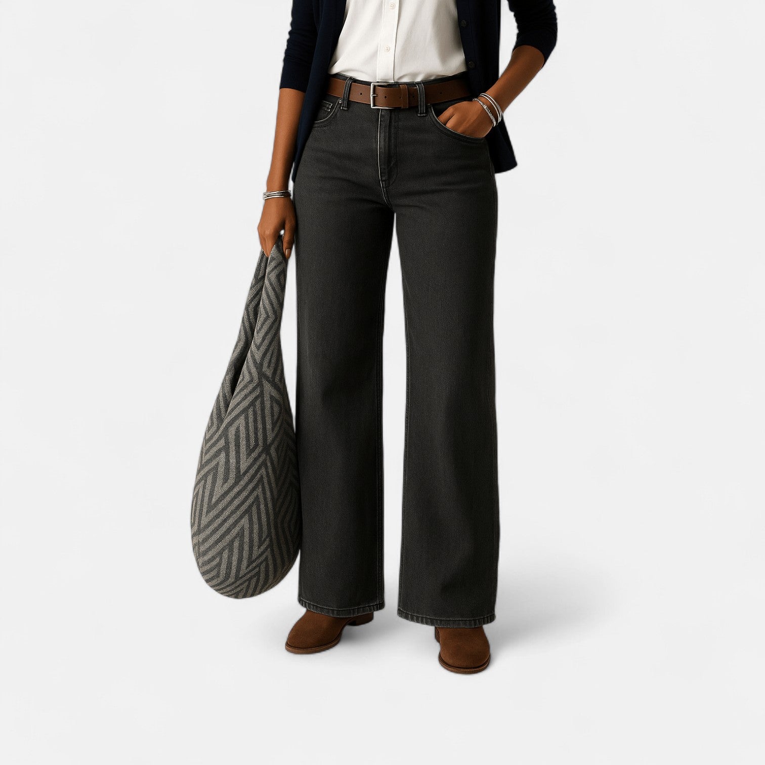 Liv – Women's Cotton Denim Jeans Wide Leg