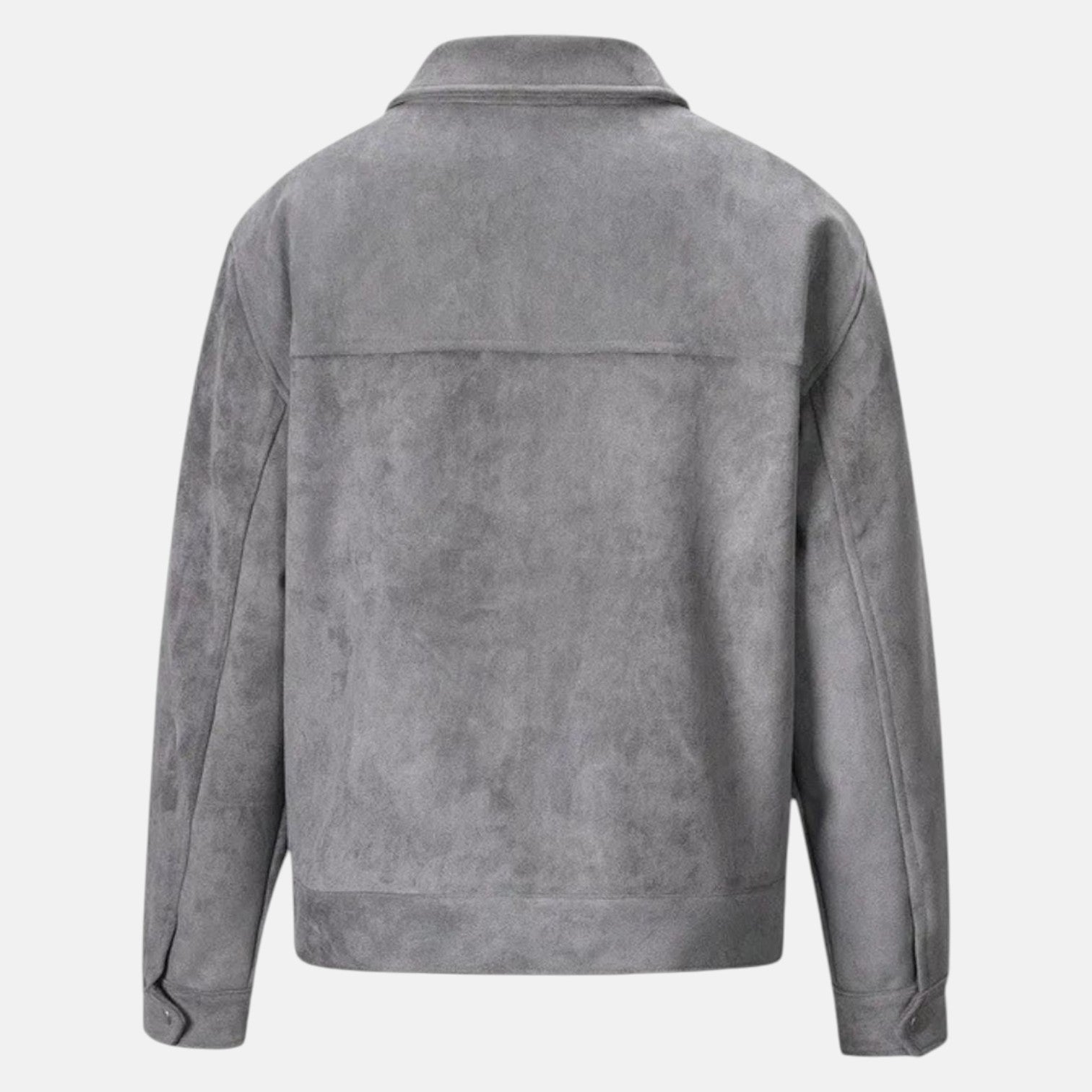 Nerio – Men's Cotton Overshirt Jacket - Long Sleeve Polo Shirt - Grey - Jones & Smith