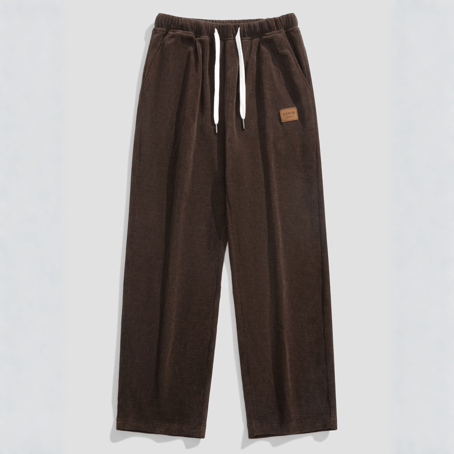 Noah – Men's Cord Trousers Straight Fit - Corduroy pants - Dark Brown - Jones & Smith