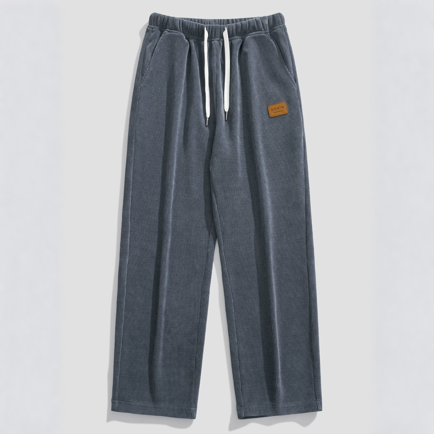 Noah – Men's Cord Trousers Straight Fit - Corduroy pants - Grey - Jones & Smith