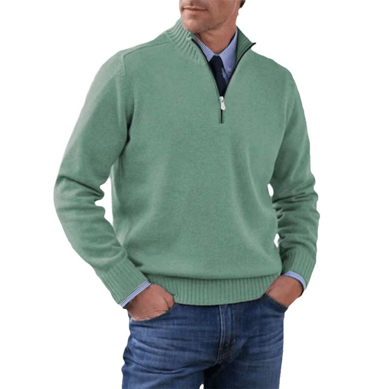 Norwin - Classic Jumper with Half Zip - Sweaters - Jones & Smith