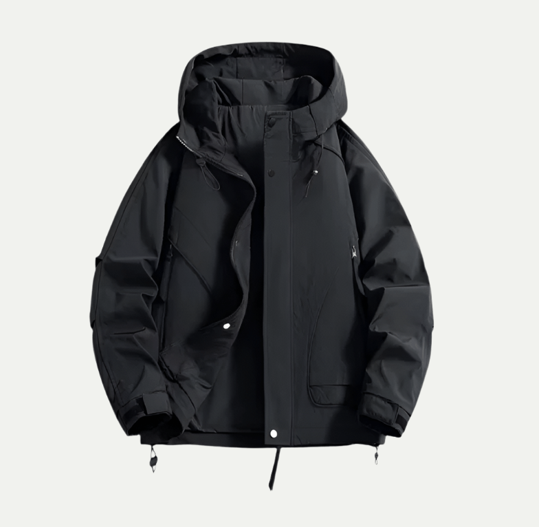 Philipp - Waterproof Windbreaker with Hood - Jackets - Jones & Smith