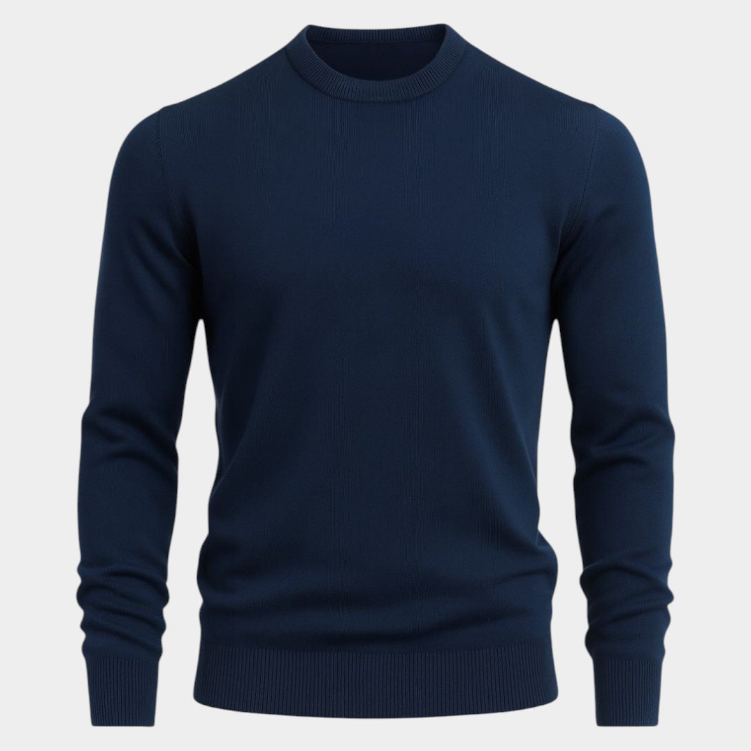 Renzo – Men's Wool Jumper - Sweater - Navy Blue - Jones & Smith
