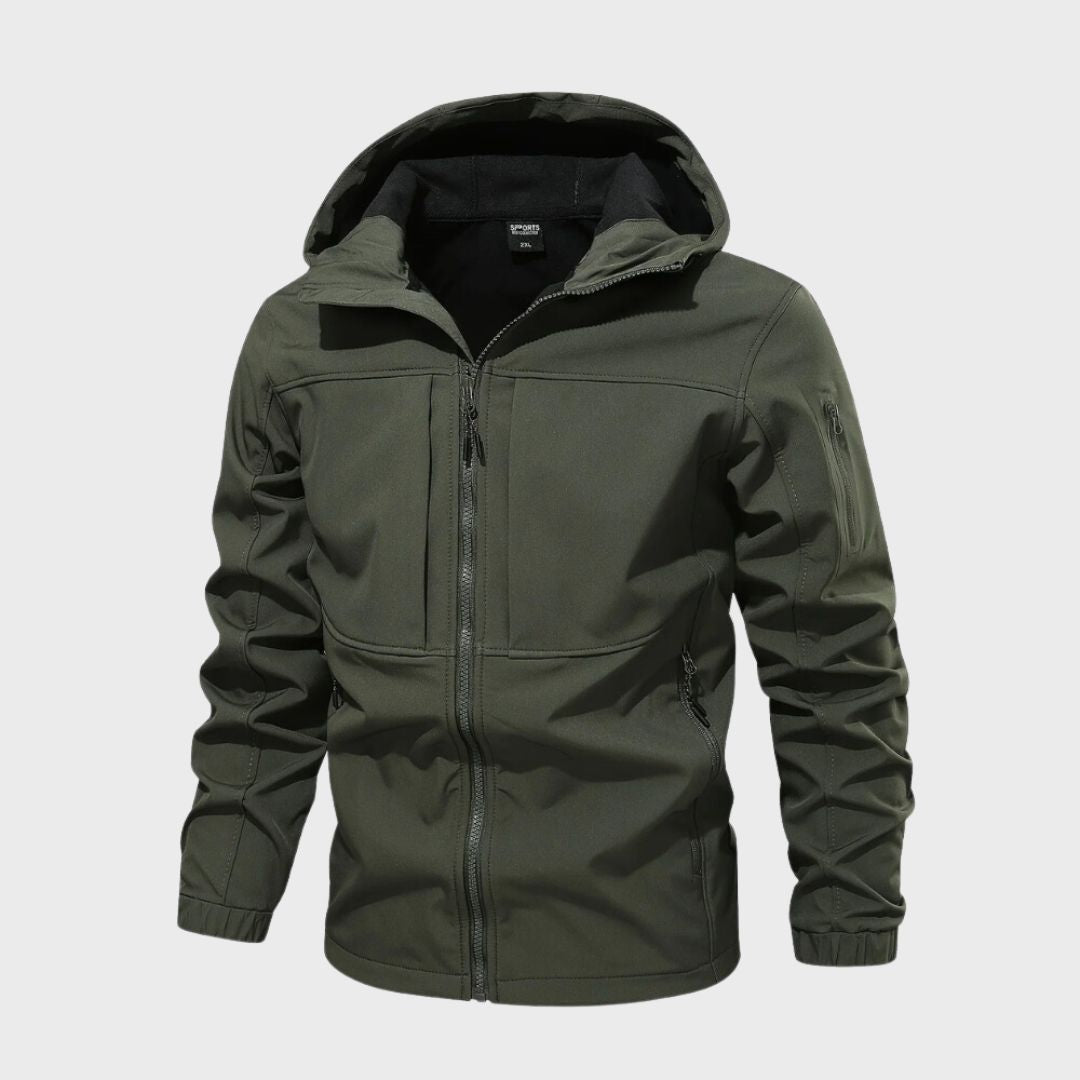 Roland – Winter Jacket with Hood and Full Zip - Hooded Jacket - Green - Jones & Smith