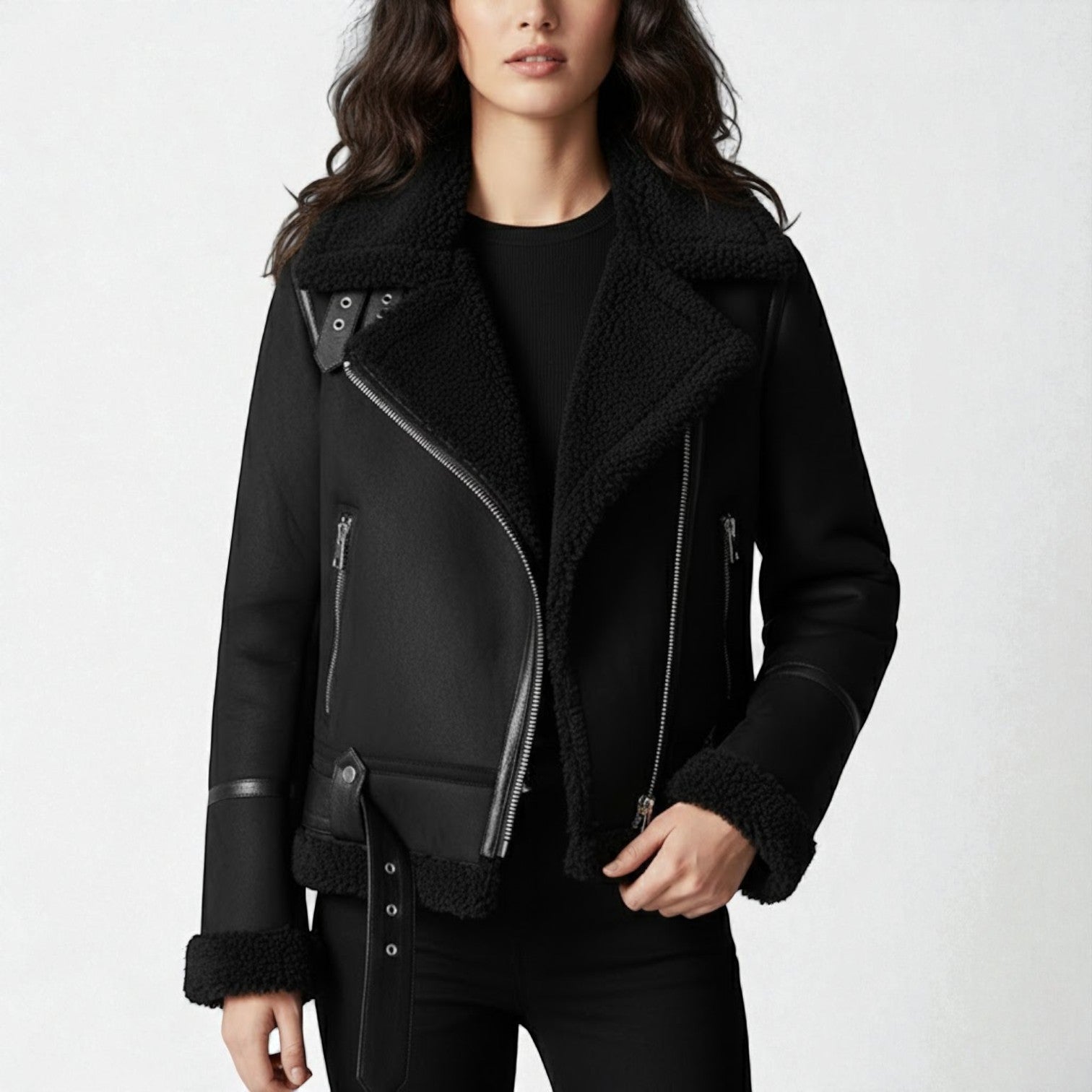 Romy – Women's Cotton Bomber Jacket - Bomber Jacket - Black - Jones & Smith