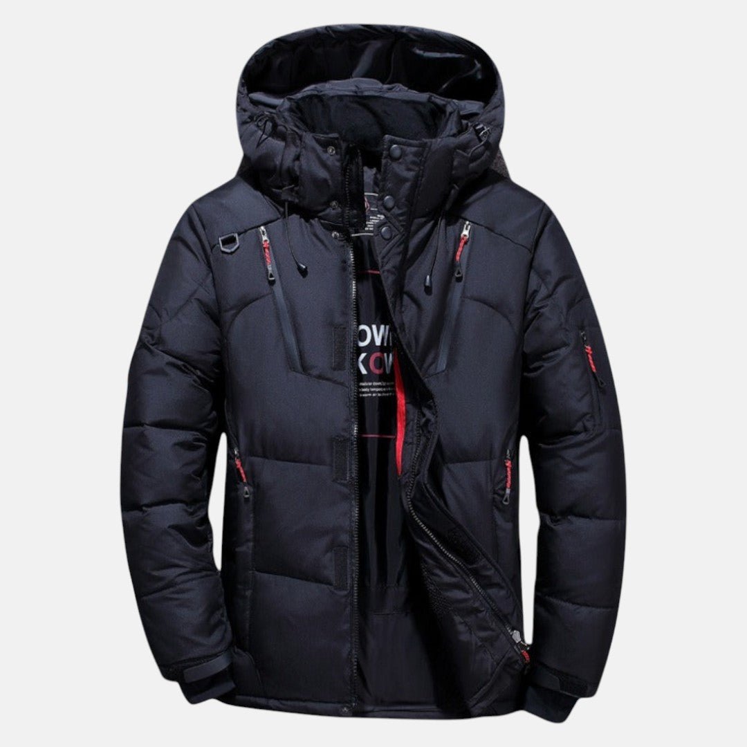 Rovan – Men's Fleece - Lined Waterproof Winter Parka - Winter Jacket - Black - Jones & Smith