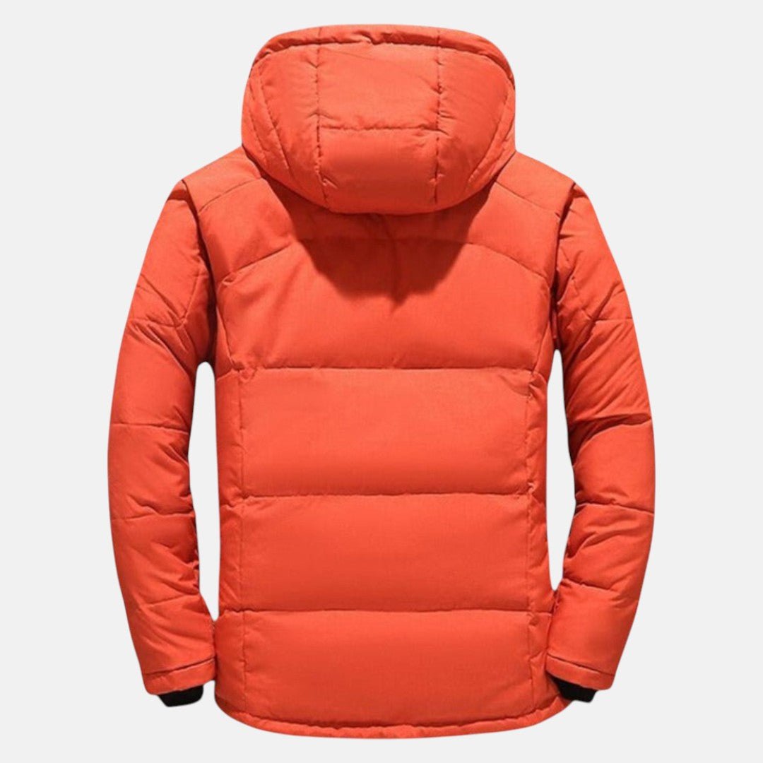 Rovan – Men's Fleece - Lined Waterproof Winter Parka - Winter Jacket - Orange - Jones & Smith