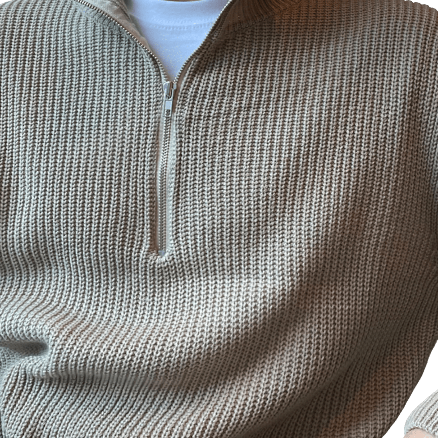 Sandro – Men's Wool Winter Jumper - Sweater - Beige - Jones & Smith