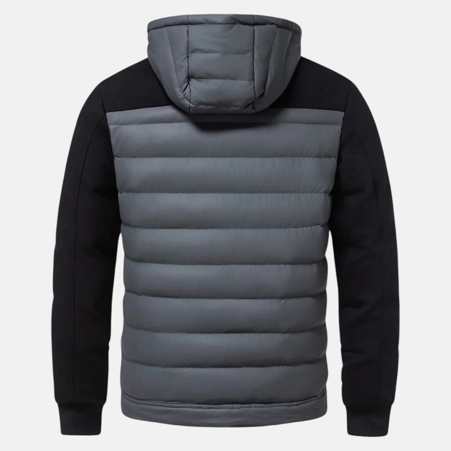 Tarek – Men's Winter Padded Jacket with Hood - Puffer Jacket - Grey - Jones & Smith