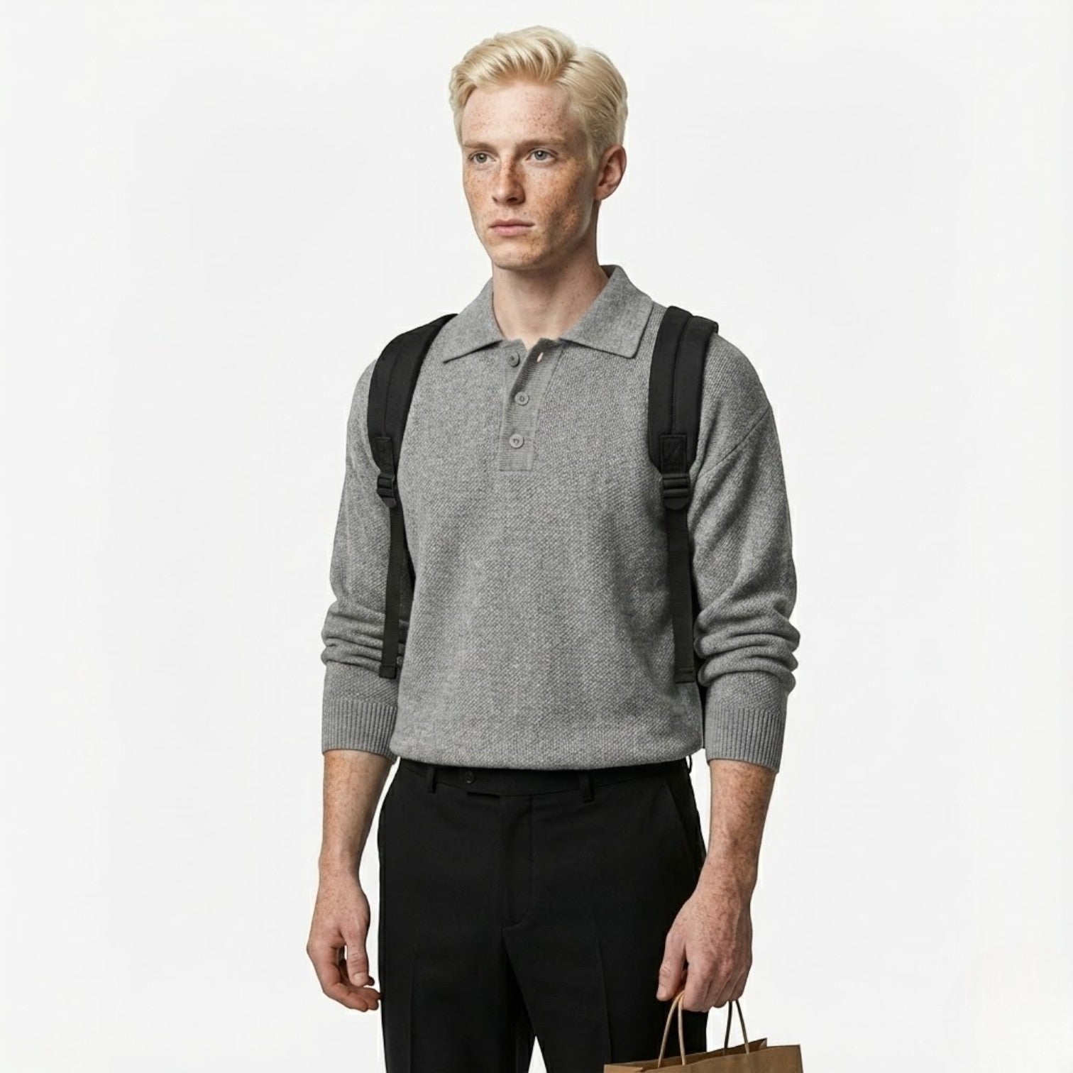 Lorenzo – Men's Wool Polo Sweater
