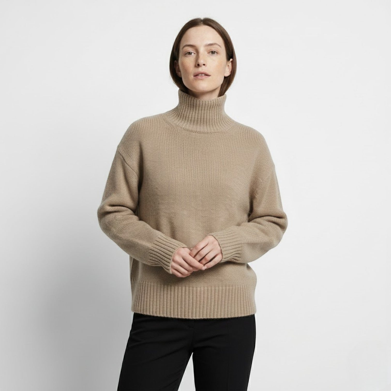 Sophie – Women's Wool Roll Neck Jumper