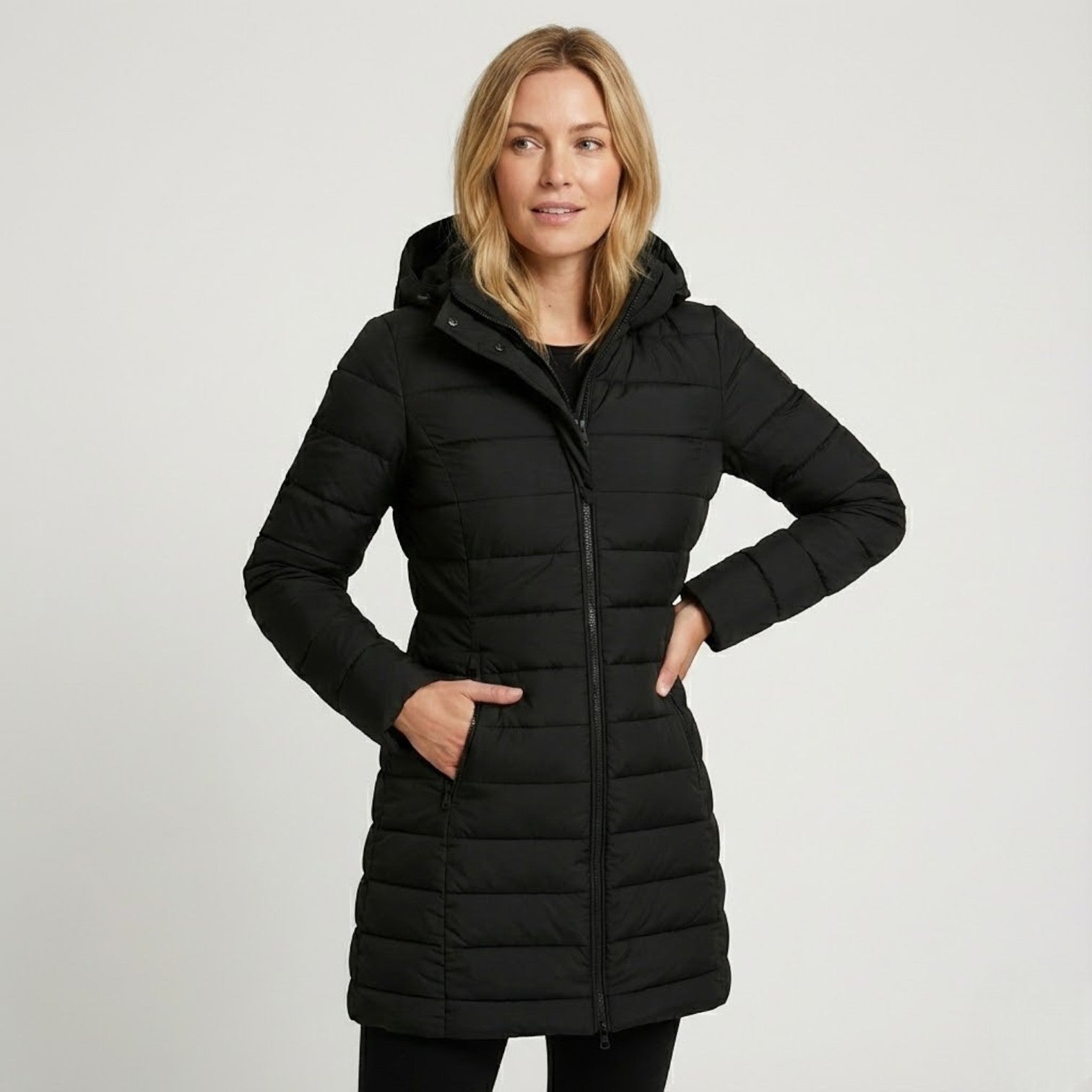 Liora – Women's Puffer Quilted Coat in Cotton