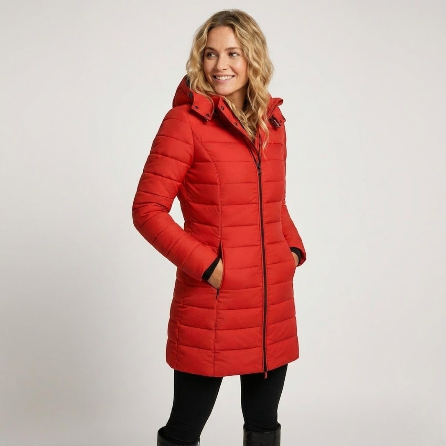 Liora – Women's Puffer Quilted Coat in Cotton