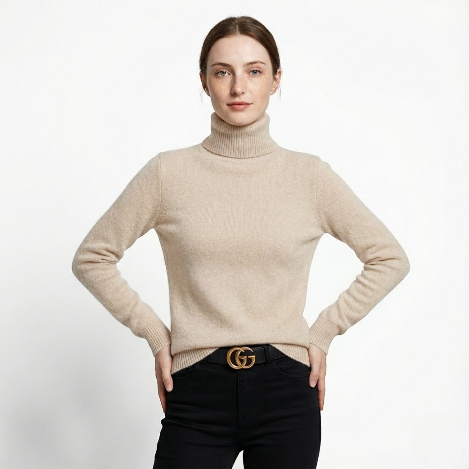 Mira – Women's Wool Roll Neck Jumper