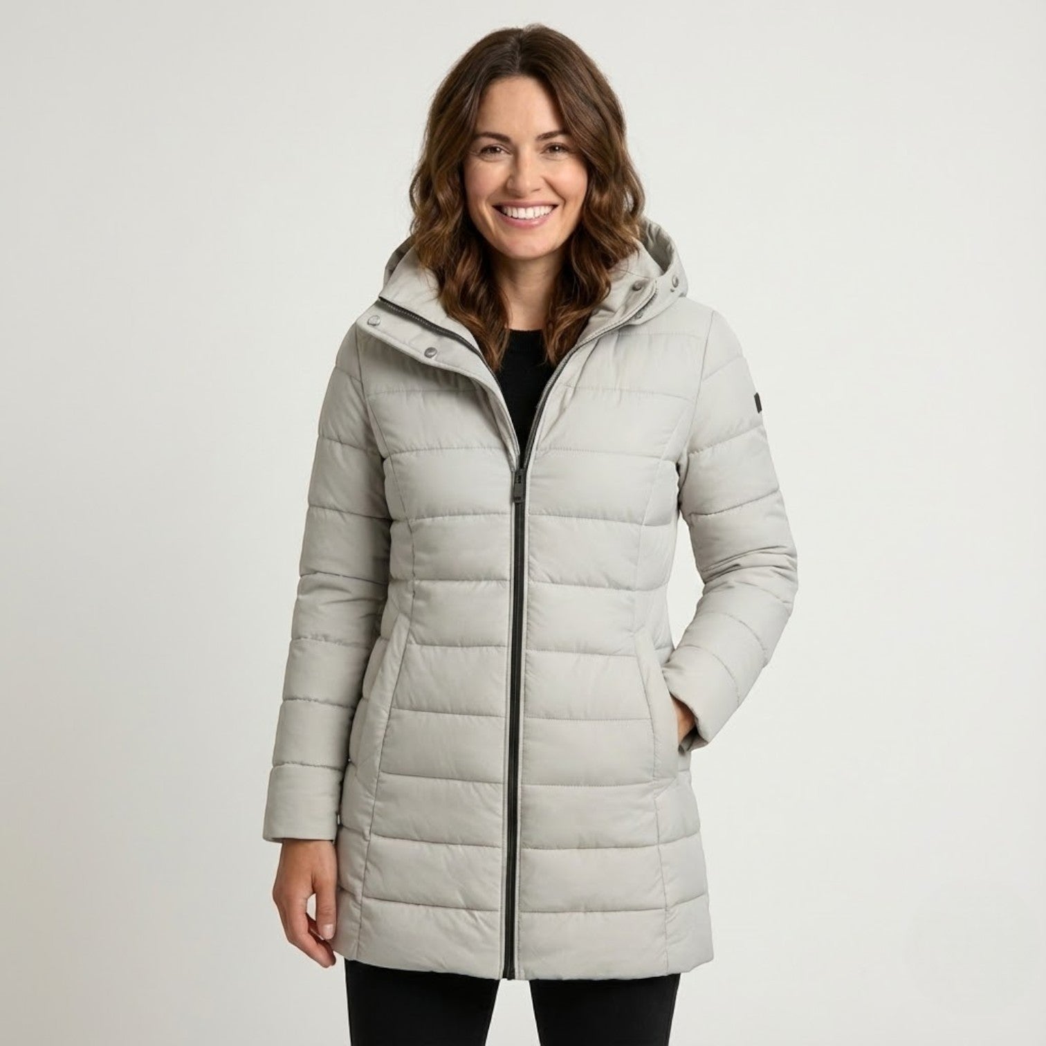 Liora – Women's Puffer Quilted Coat in Cotton