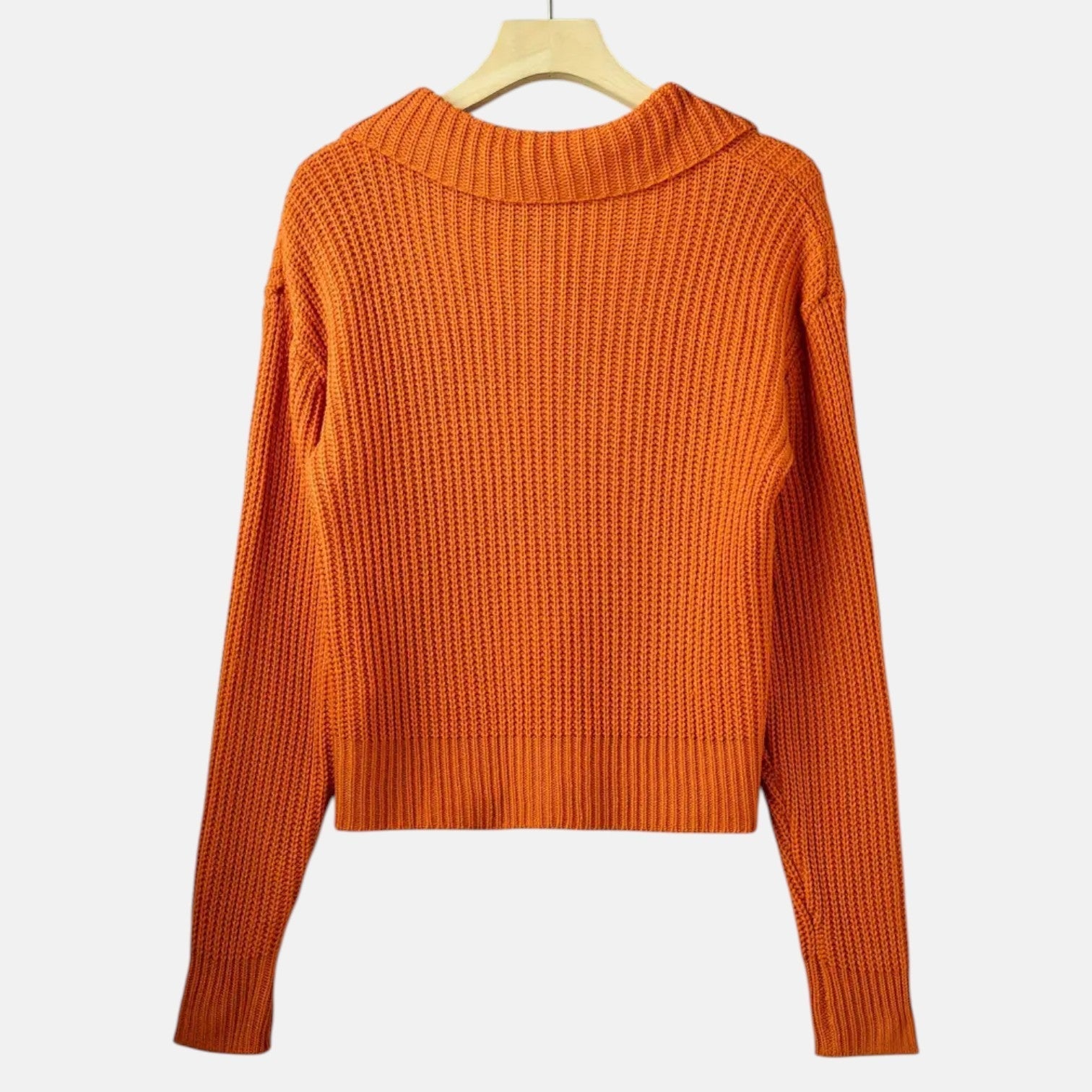 Vienna – Women's Wool Cardigan Short - Cardigans - Orange - Jones & Smith