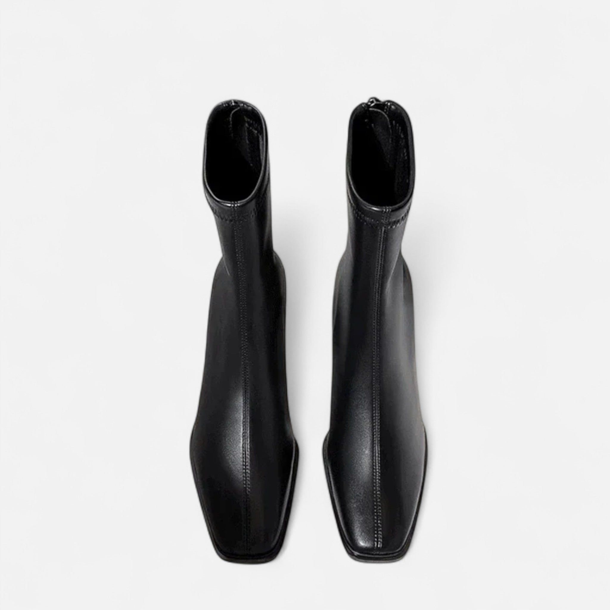 Camellia – Ladies' Leather Ankle Boots with Square Toe & Heel