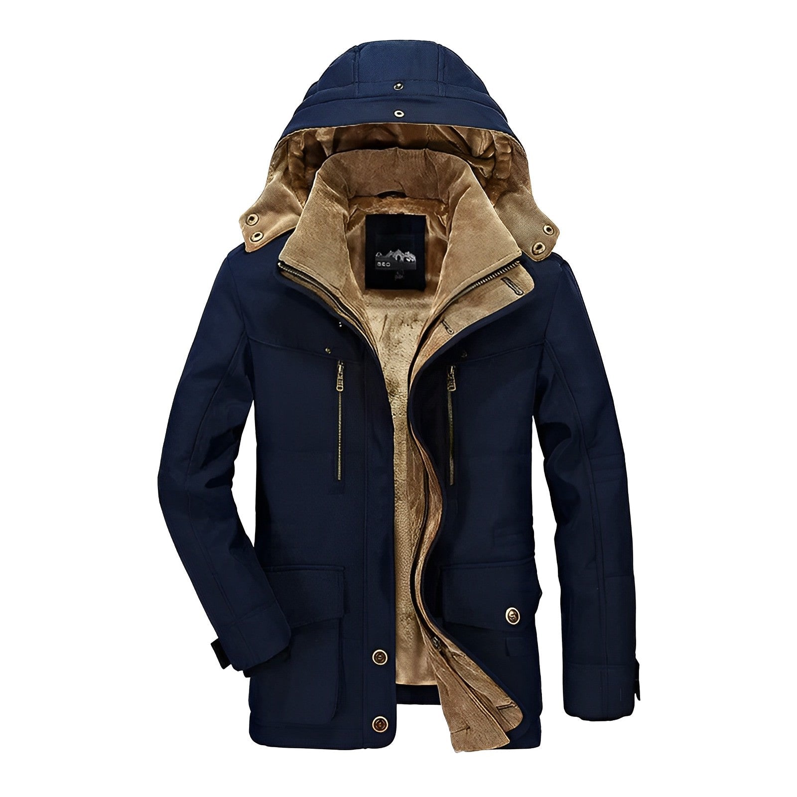 Reinhold - Classic Winter Coat with Stand-up Collar
