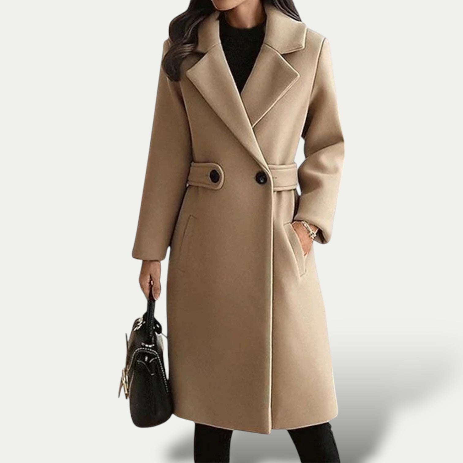Monika - Classic Trench Coat with Slim Belt