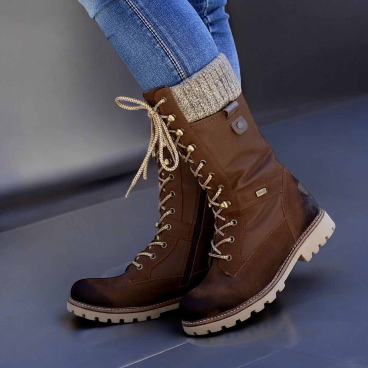 Alina – Women's Winter Boots Waterproof & Non - Slip - Boots - Brown - Jones & Smith