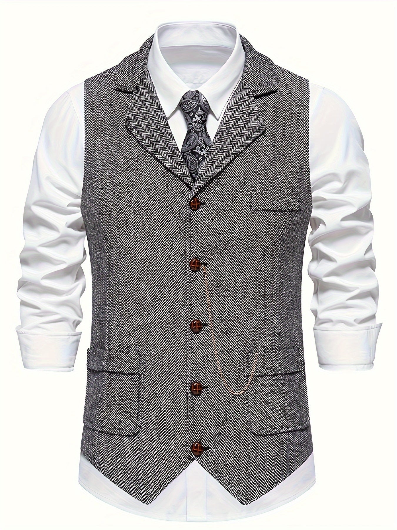 Brandy – Classic Waistcoat with Fine Texture - Sweater Vests - Jones & Smith