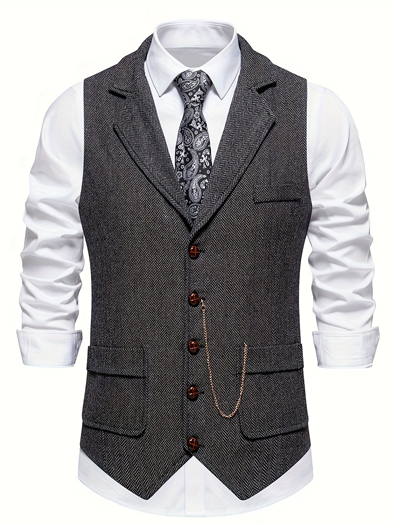 Brandy – Classic Waistcoat with Fine Texture - Sweater Vests - Jones & Smith