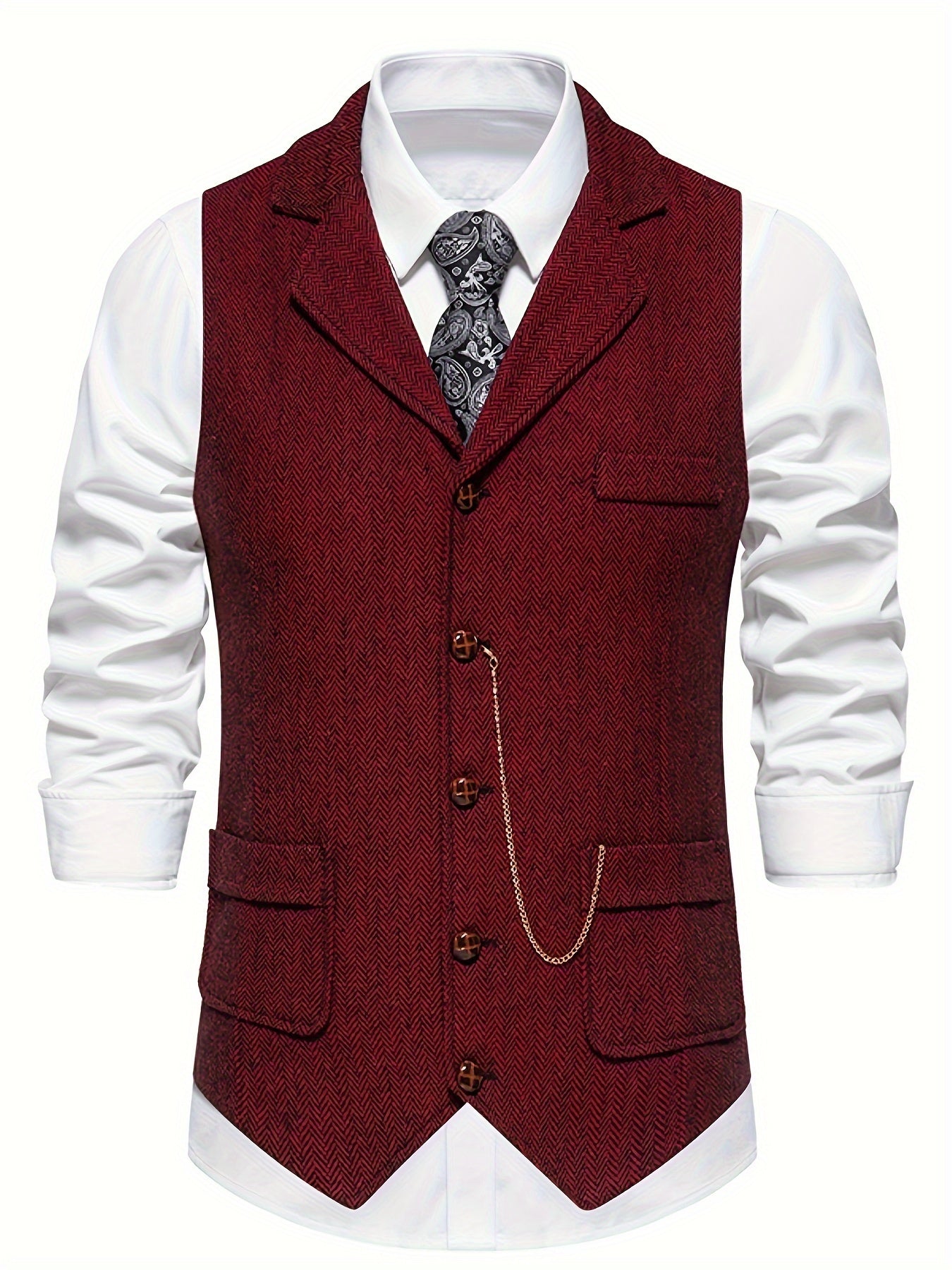 Brandy – Classic Waistcoat with Fine Texture - Sweater Vests - Jones & Smith
