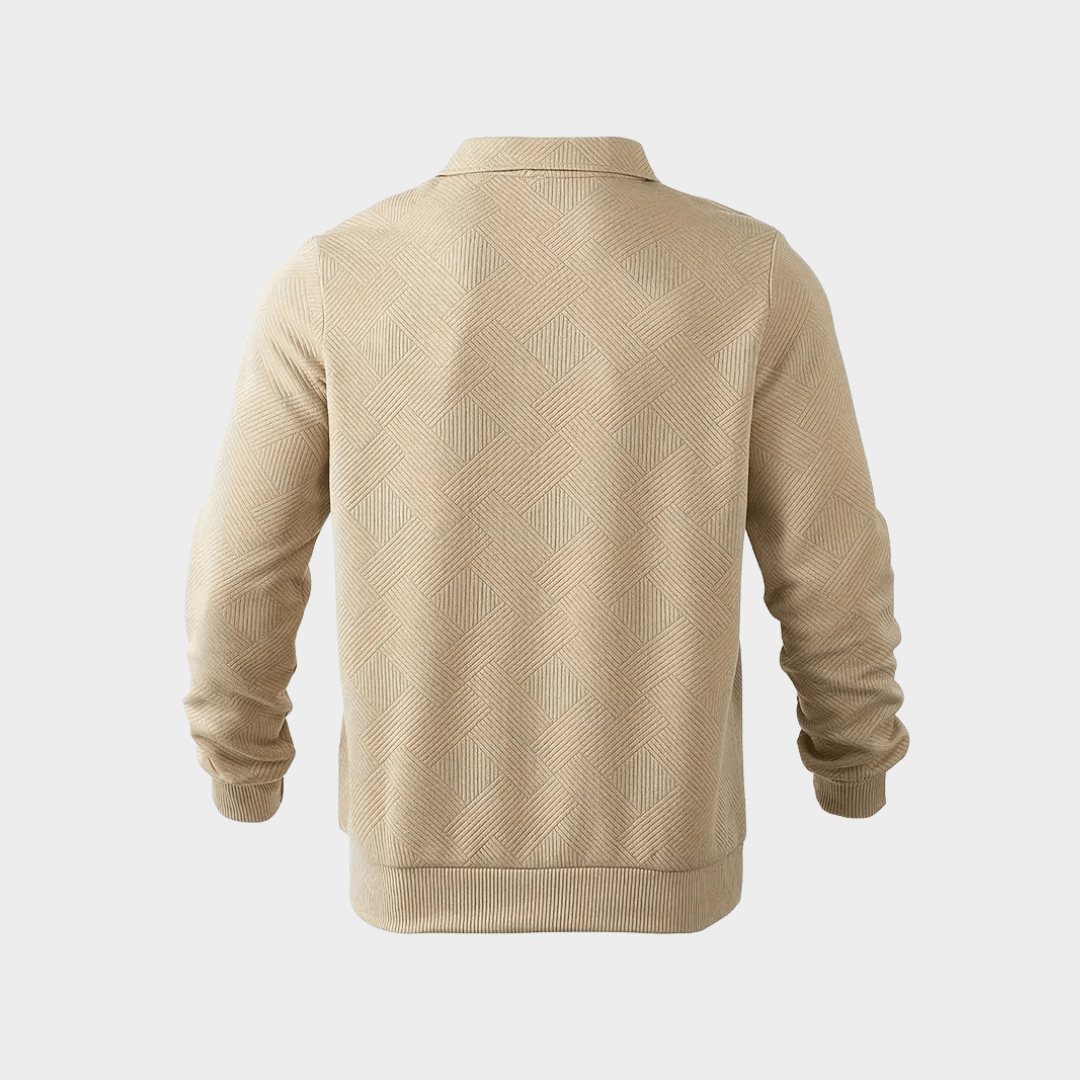 Bruno - Long - Sleeve Jumper with Zip Collar - Sweater - Jones & Smith