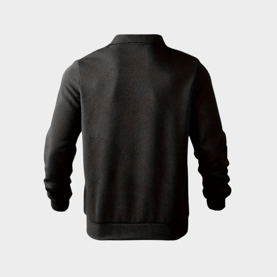 Bruno - Long - Sleeve Jumper with Zip Collar - Sweater - Jones & Smith