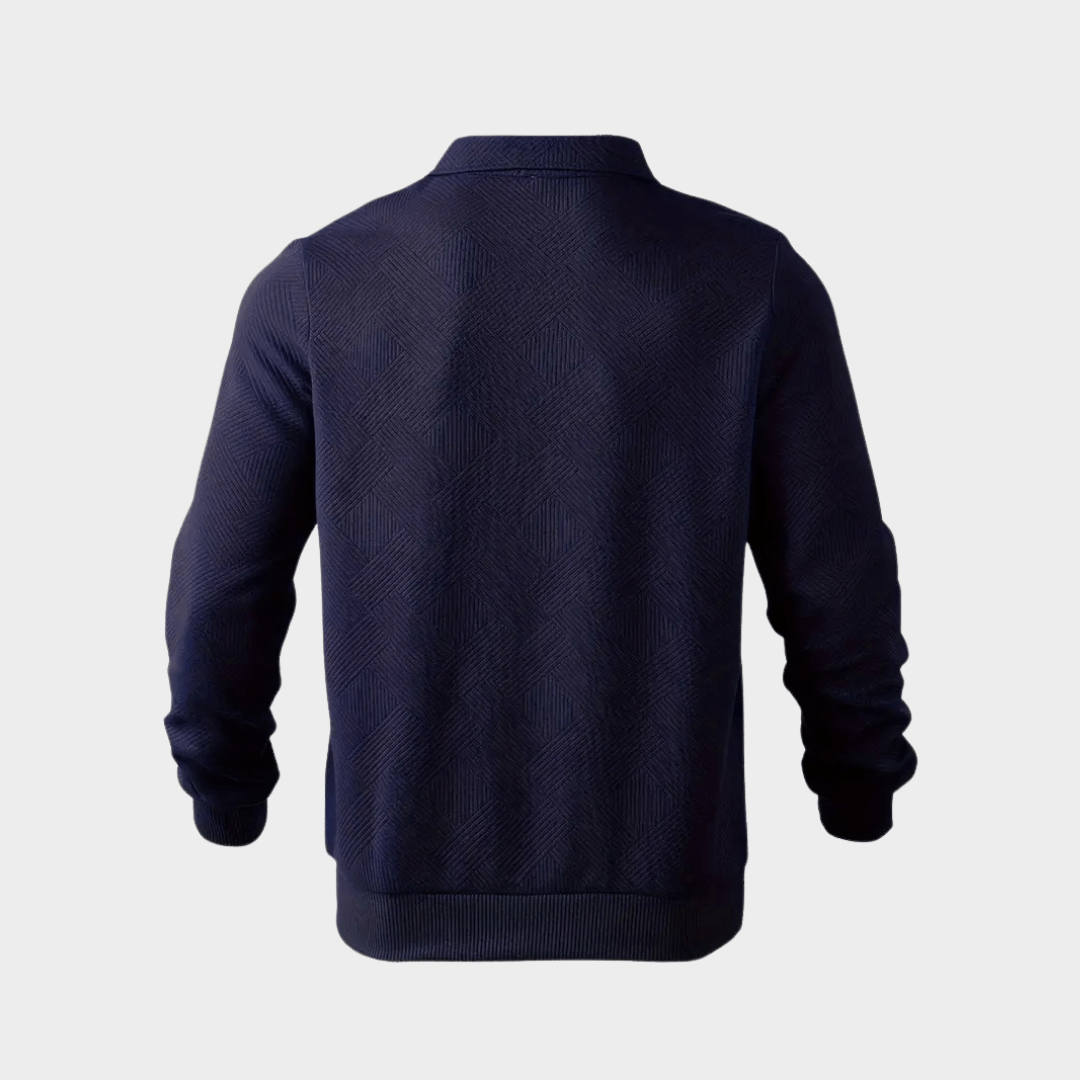 Bruno - Long - Sleeve Jumper with Zip Collar - Sweater - Jones & Smith