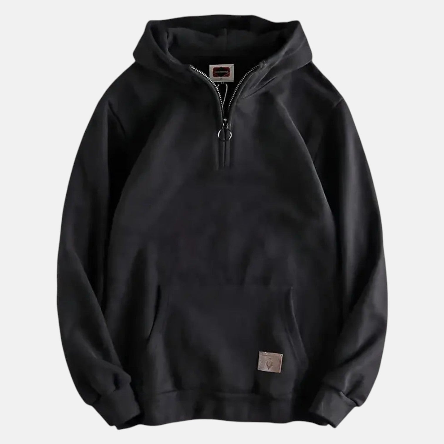 Dario – Men's Cotton Hoodie - Hooded Jacket - Black - Jones & Smith
