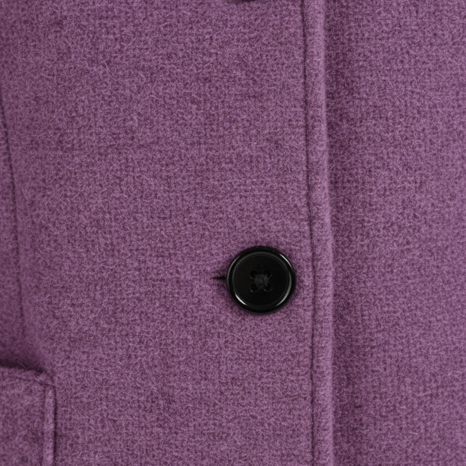 Elara – Women's Wool Coat with Stand - Up Collar and Pockets - Coats - Purple - Jones & Smith
