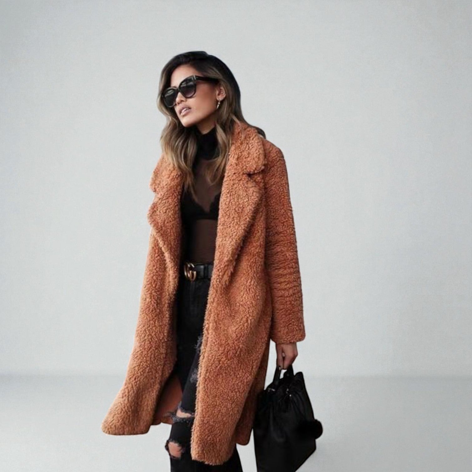 Elena – Women's Wool Coat - Coats - Apricot - Jones & Smith
