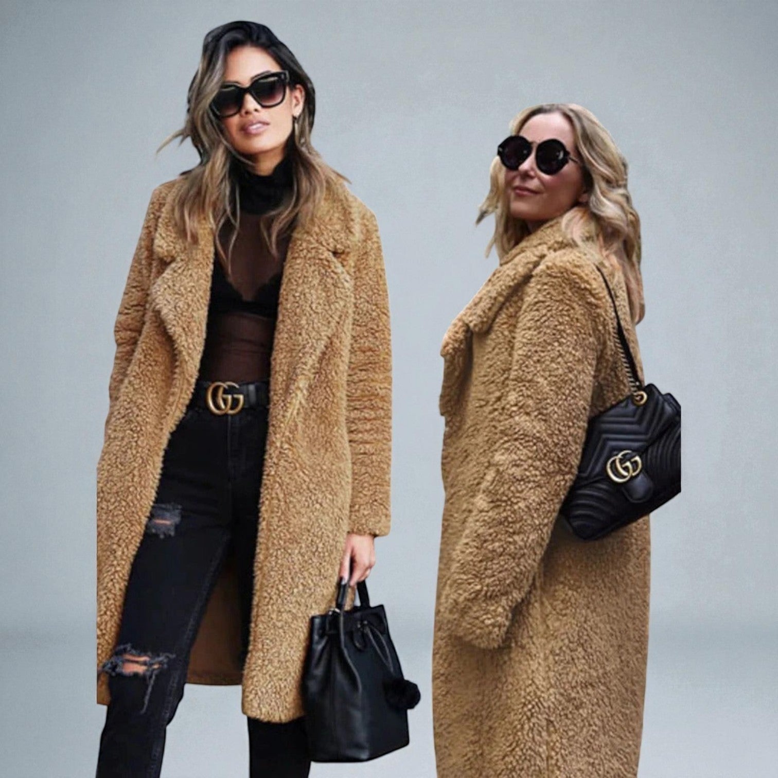 Elena – Women's Wool Coat - Coats - Dark Brown - Jones & Smith