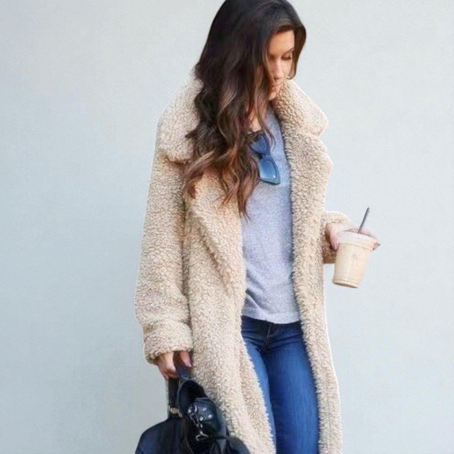 Elena – Women's Wool Coat - Coats - Apricot - Jones & Smith