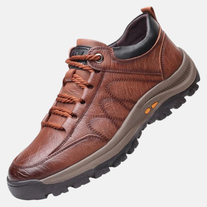 Elian – Men's Leather Shoes Orthopaedic Comfortable Running Shoes - Shoes - Brown - Jones & Smith