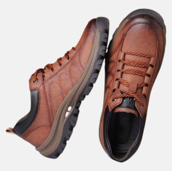 Elian – Men's Leather Shoes Orthopaedic Comfortable Running Shoes - Shoes - Brown - Jones & Smith