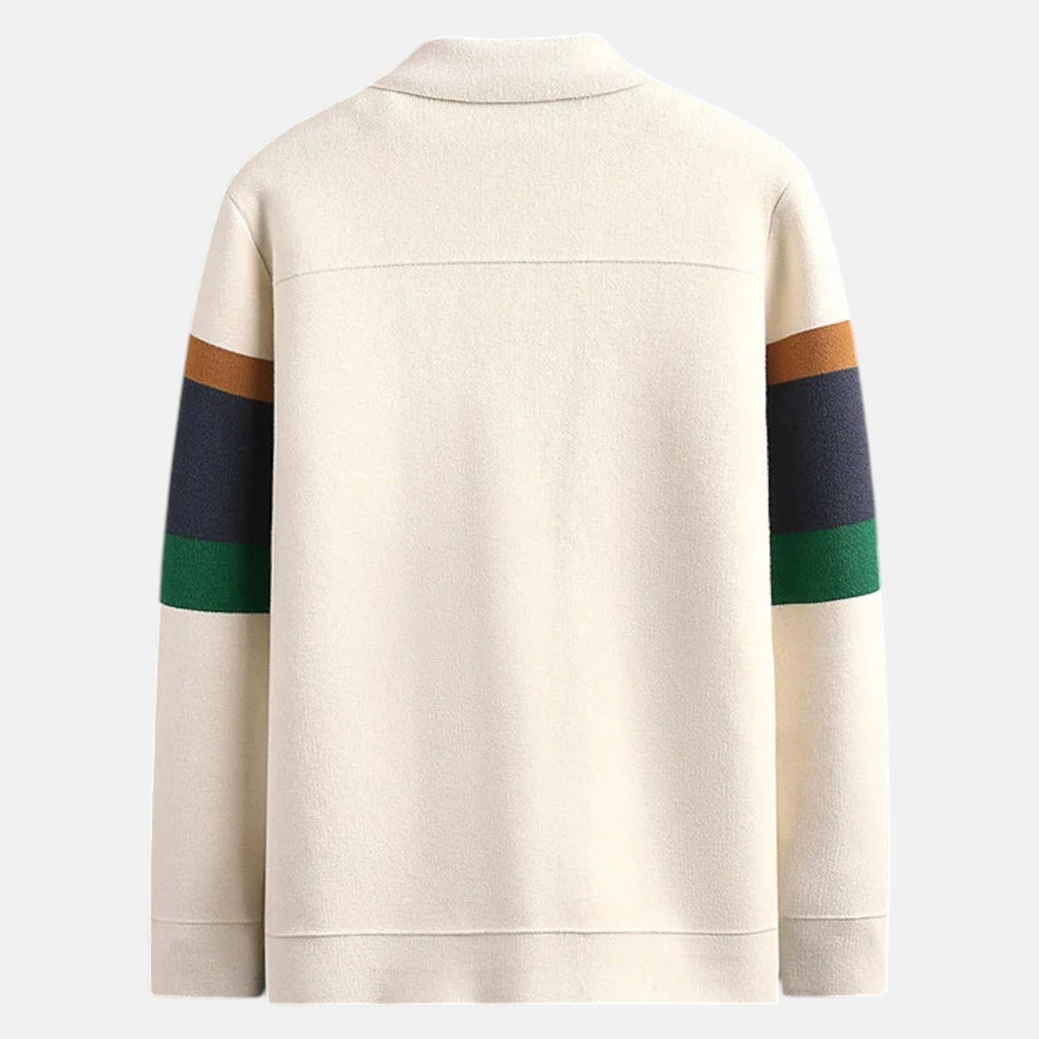 Elias – Men's Wool Cardigan - Cardigans - White - Jones & Smith