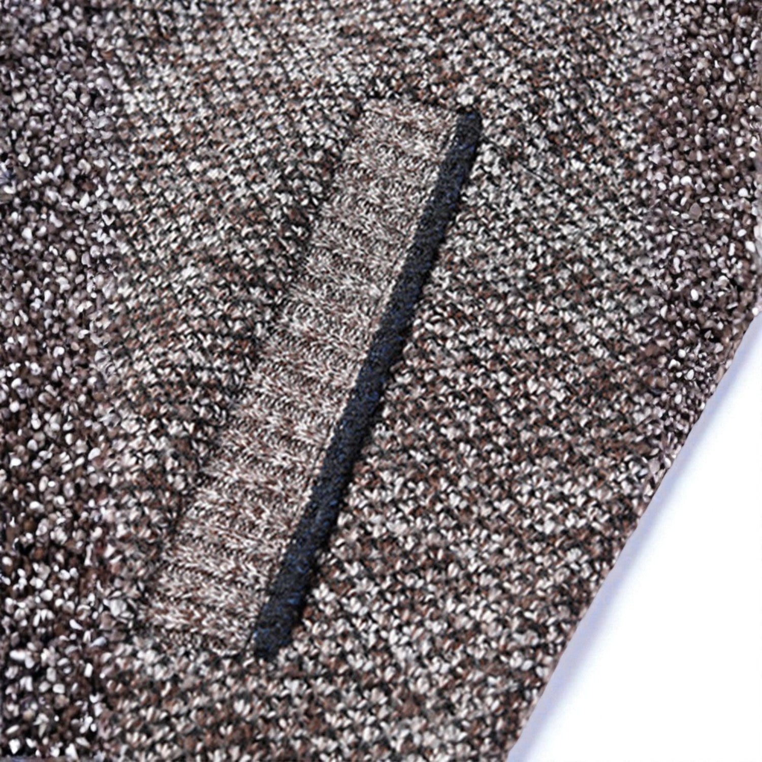 Elias – Men’s Zip - Up Cardigan with Stand - Up Collar - Sweater - Brown - Jones & Smith