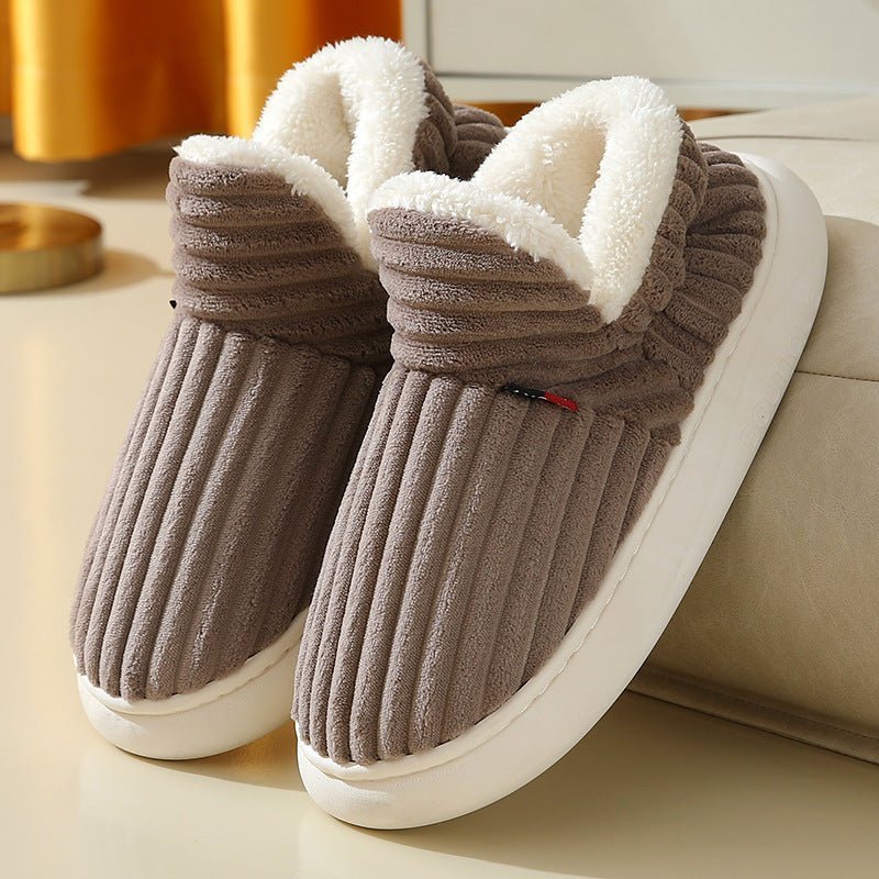 Elke – Non - Slip Plush House Slippers - Slippers - Brown - Jones & Smith