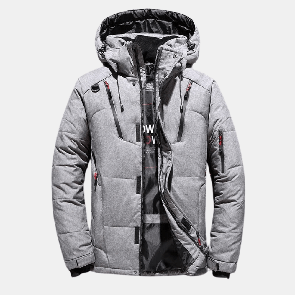 Elmer – Insulated Hooded Jacket for Winter - Winter Jacket - Grey - Jones & Smith