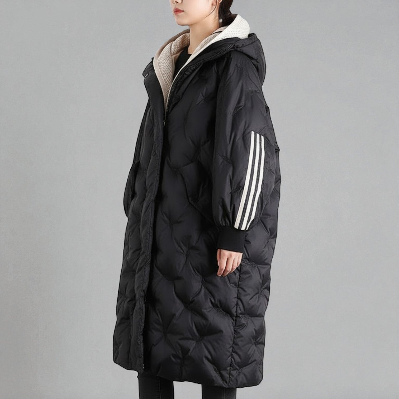 Elva – Women's Cotton Down Jacket - Winter Jacket - Black - Jones & Smith