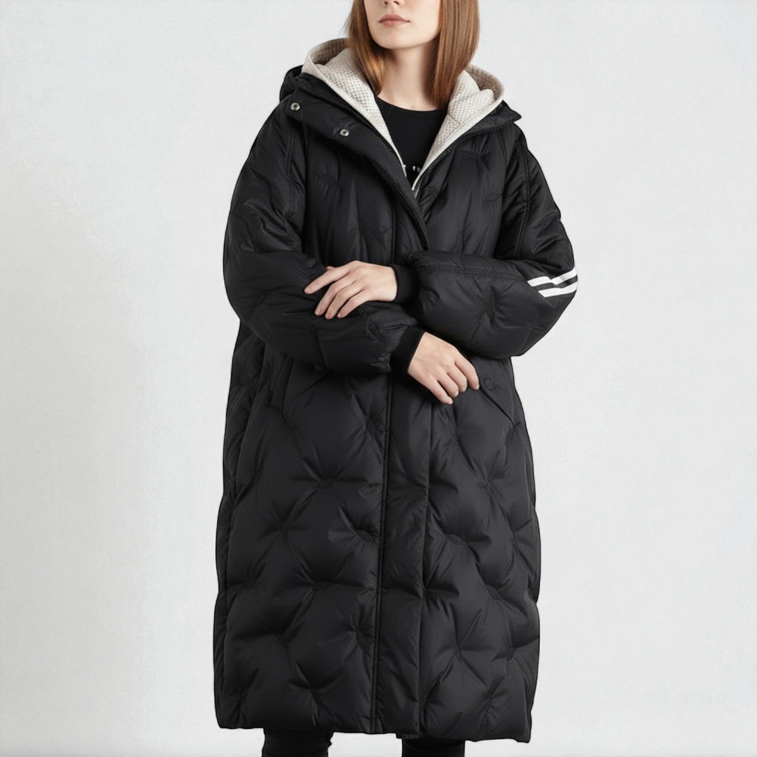 Elva – Women's Cotton Down Jacket - Winter Jacket - Black - Jones & Smith