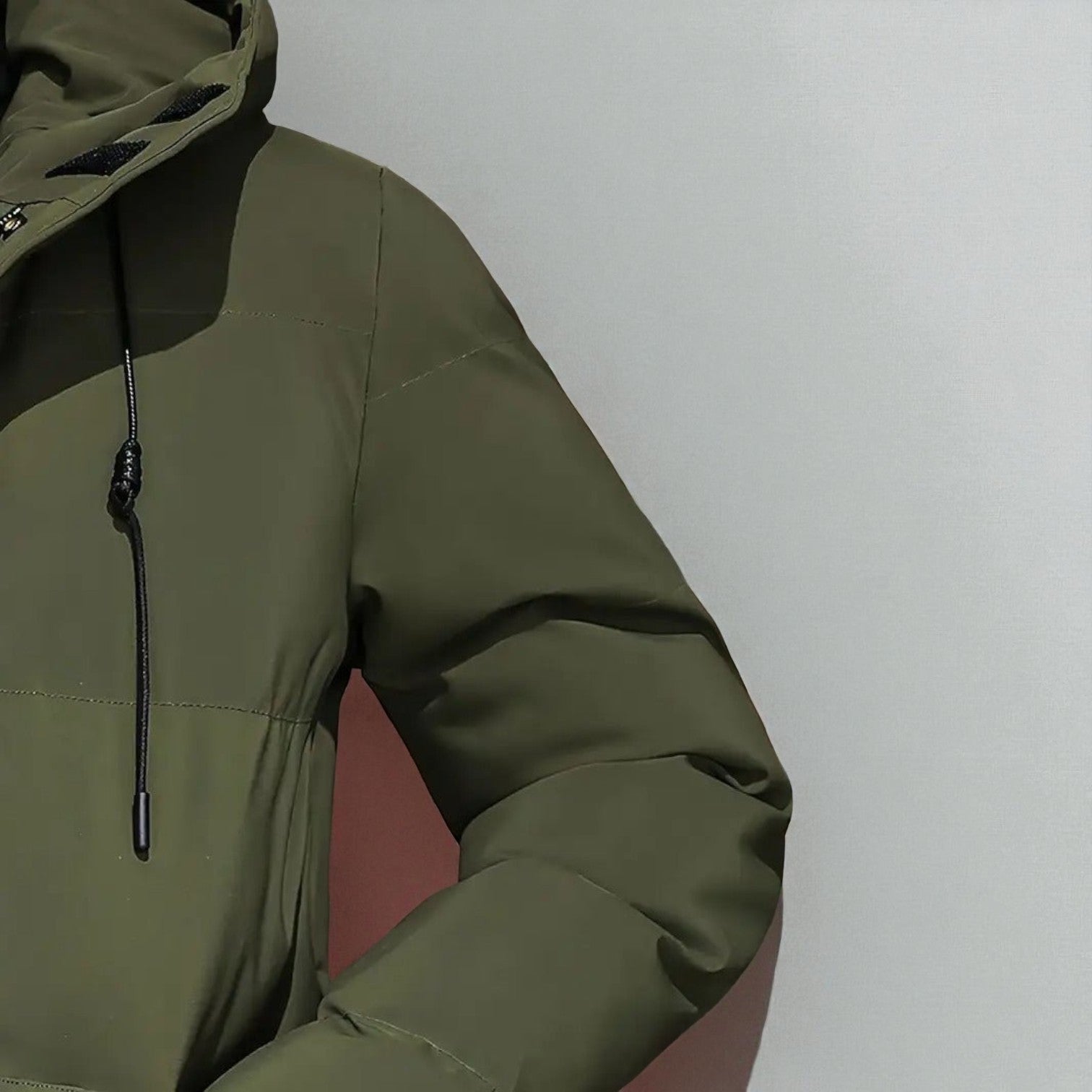 Frank – Long, Waterproof Winter Parka with Hood - Parka Jackets - Green - Jones & Smith