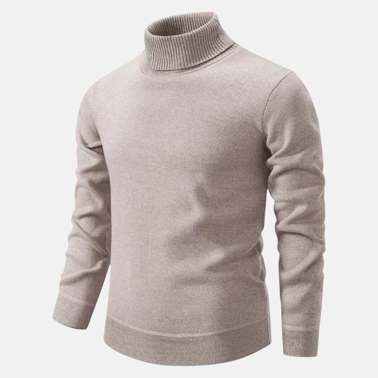 Giovano – Men's Cotton Roll Neck Jumper - Sweater - Grey - Jones & Smith