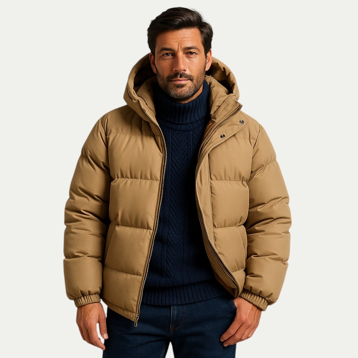 Gregor - Unisex down quilted jacket with hood and thermal insulation