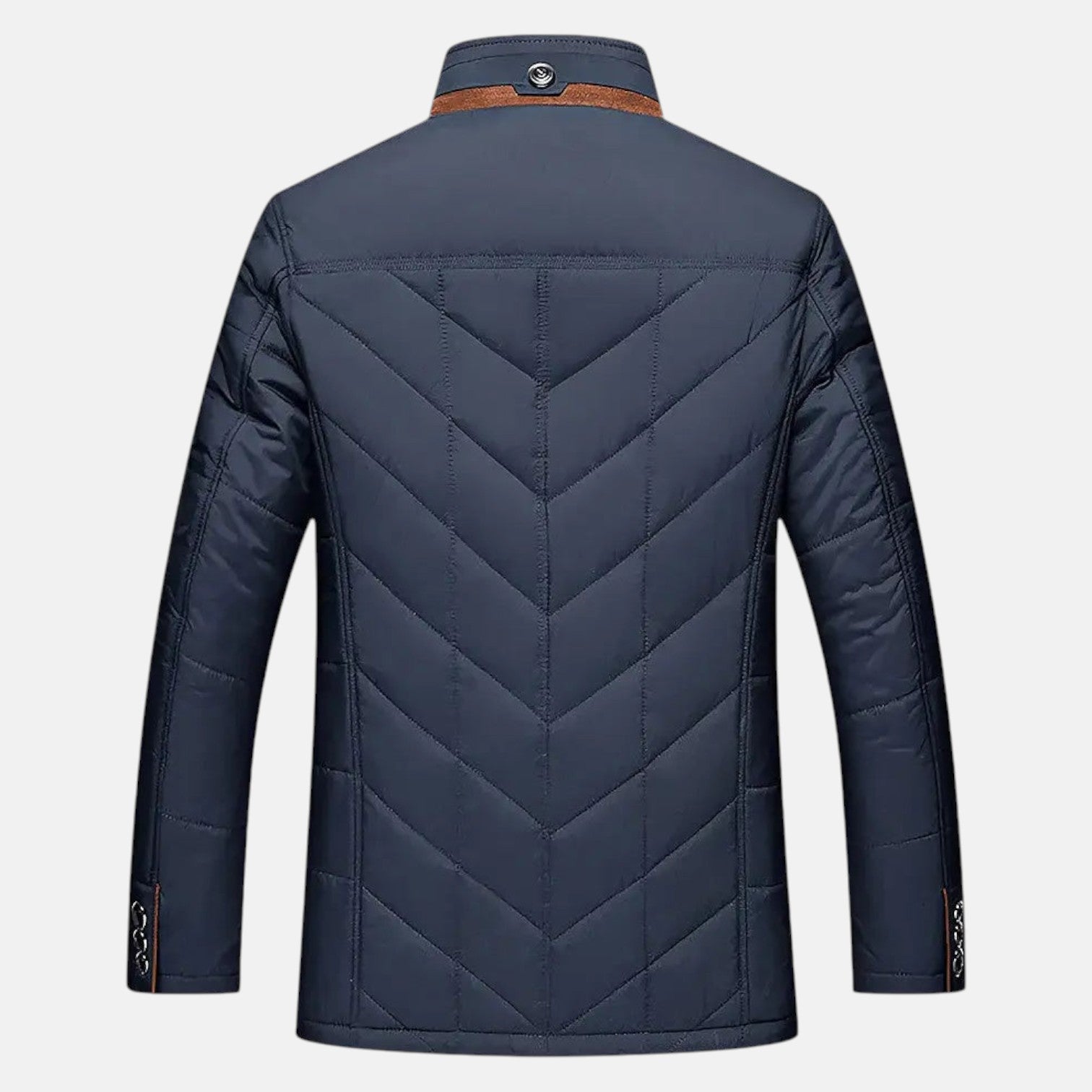 Henrik – Men's Wool Jacket Padded - Jacket - Blue - Jones & Smith